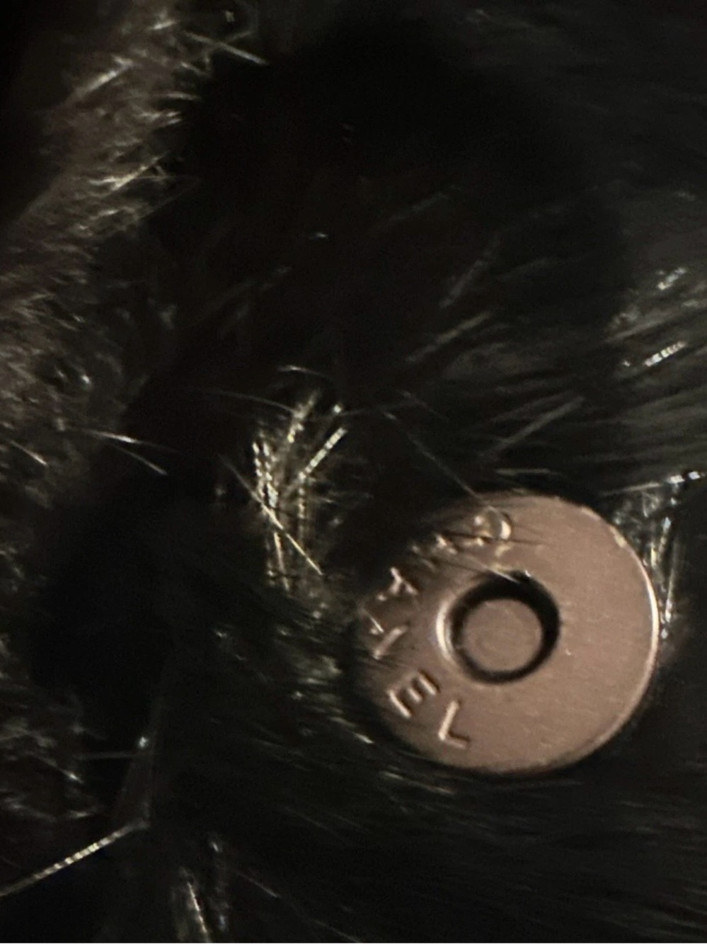 CHANEL Black Faux Fur Tote with Tortoiseshell Chain Handles - Picture 6 of 9